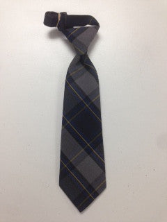 St. Mary's Boys Tie Navy/yellow/grey plaid pl87