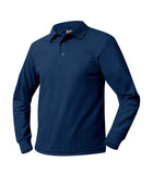 Lourdes L/S knit shirt w/logo: Adult Sizes